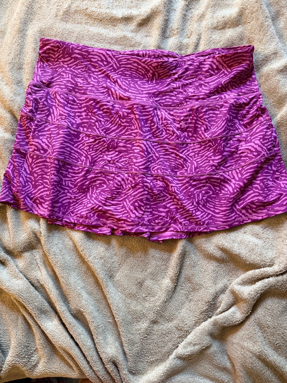 Women's Purple Print zebra tennis skirt